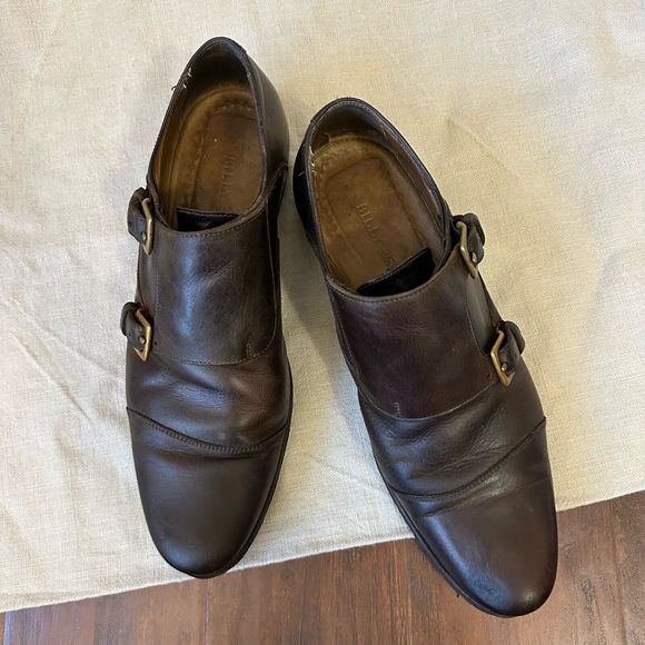 BILLY REID Captoe Double Monk Strap Shoes in Espresso Leather Vibram Sole - Picture 5 of 10
